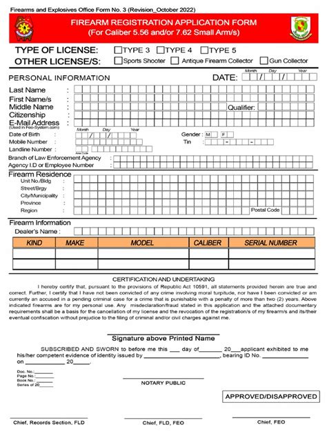 feo system application form|INDIVIDUAL APPLICATION FOR FIREARM REGISTRATION .